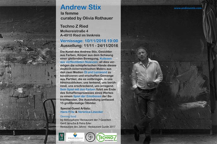 Ausstellung des Künstlers Andrew Stix am 10.November 19 Uhr im Techno-Z